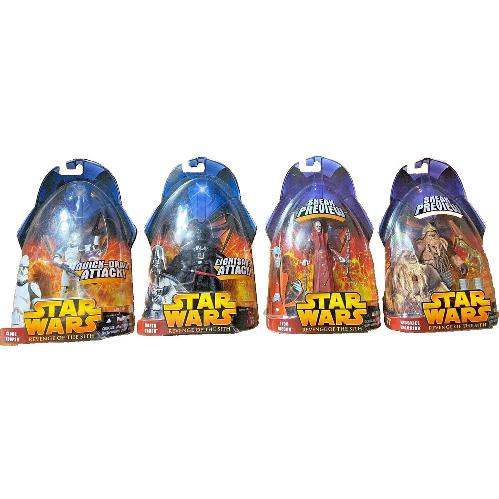 STAR WARS Revenge of‎ the Sith CLONE TROOPER VADER TION MEDON WOOKIE WARRIOR